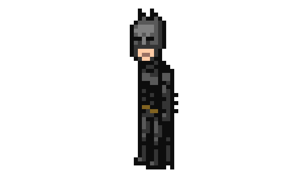 Complete Batman pixel art character