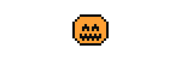 Pumpkin with round edges and orange fill