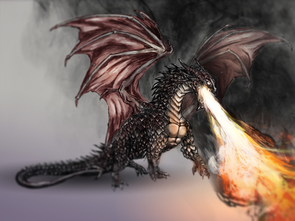 Digitally Drawn Dragon