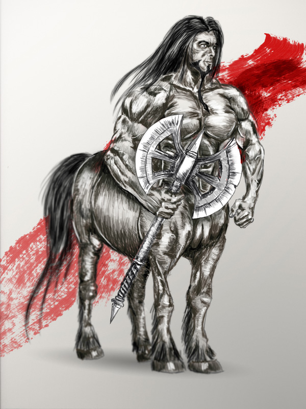 Digitally Drawn Centaur