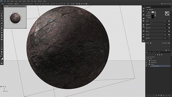 Map the planet texture onto a 3D sphere