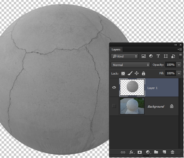 Copy the sphere to its own layer