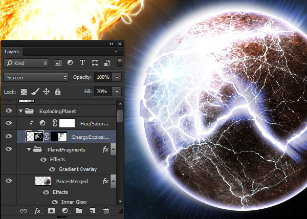 Reduce the effect slightly by adjusting the Fill setting