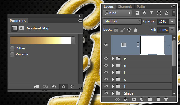 Modifying the Gradient Map Settings