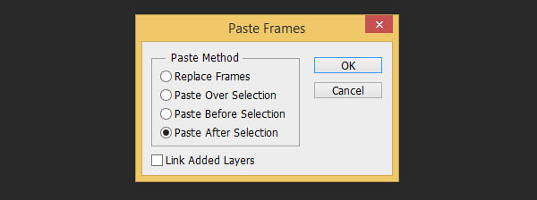 paste after selection