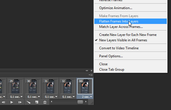 flatten layers into frames