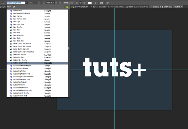 Font Previews in Photoshop CC 2014