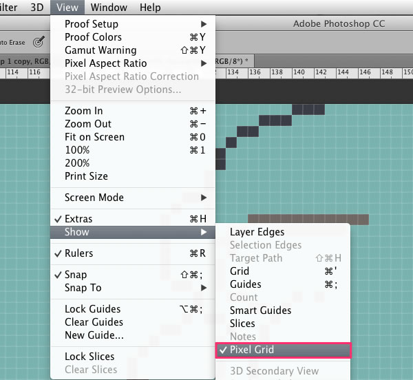Show Pixel Grid