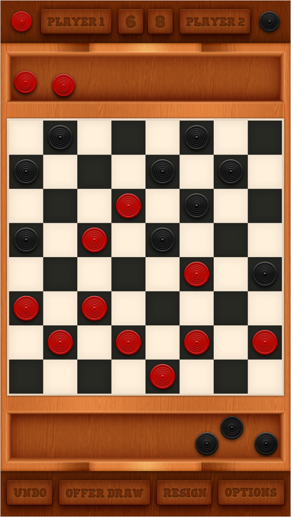 Checkers Mobile Game Interface