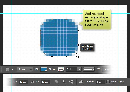 Rounded rectangle shape