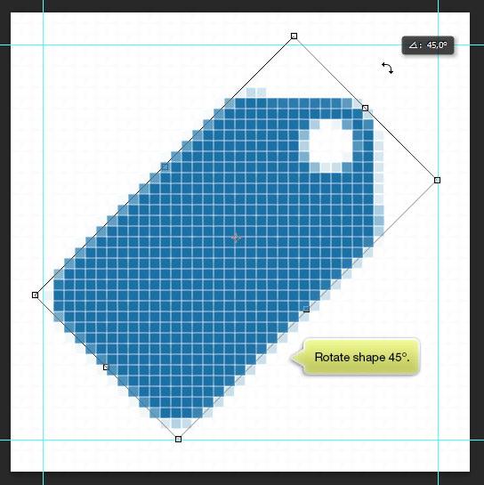 Rotate shape 45