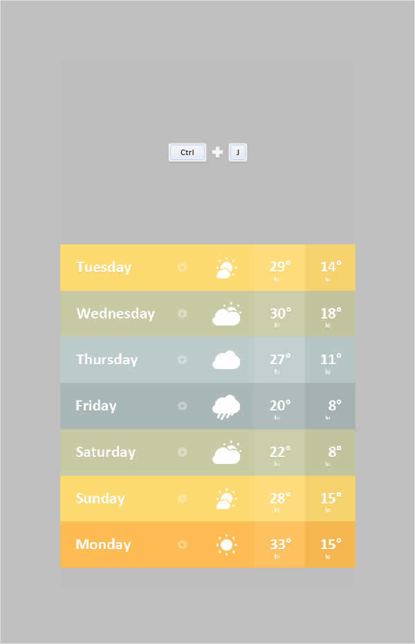 Mobile Weather App Interface