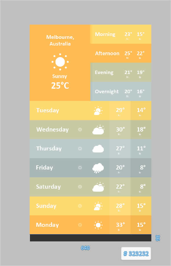 Mobile Weather App Interface