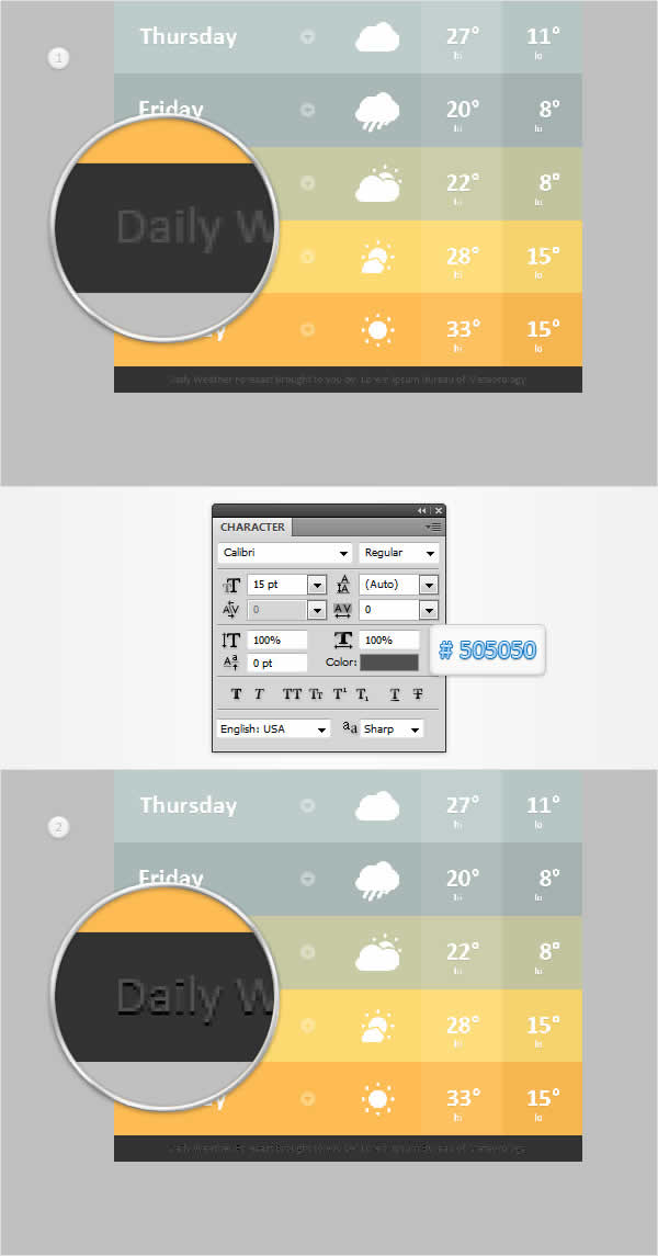 Mobile Weather App Interface