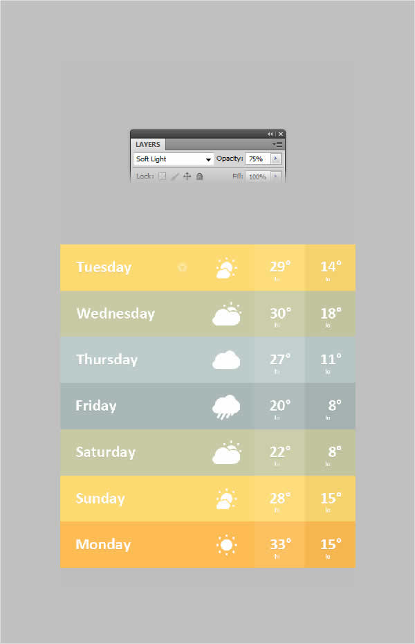 Mobile Weather App Interface