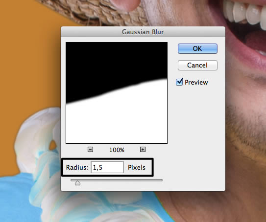 Gaussian blur filter settings