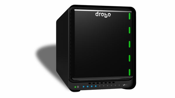 Drobo devices let you install up to 5 different drives in at the same time, providing additional redundancy and even more space.