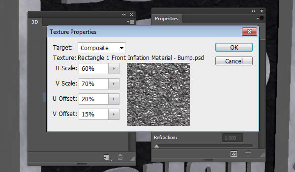 UV Properties of the Bump Texture