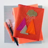 Makeover a Notebook With an Embroidered Felt Cover