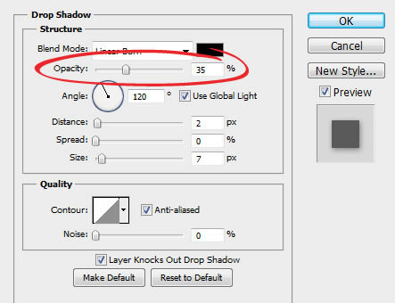 drop shadows in photoshop