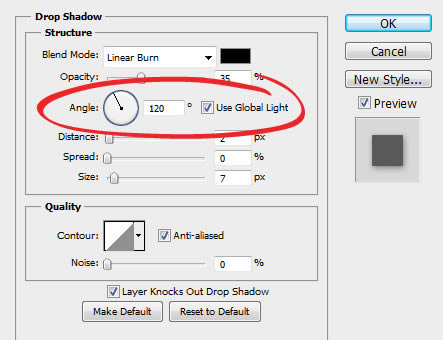 drop shadows in photoshop