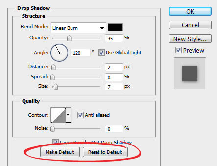 drop shadows in photoshop