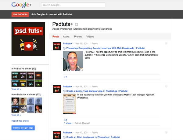 Psdtuts+ on Google+