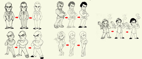 Mafia Death evolucion personajes