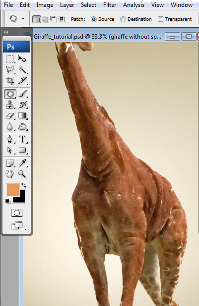 Undress a Giraffe in Photoshop