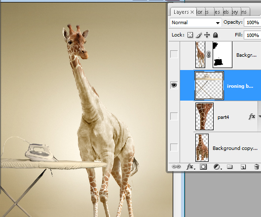 Undress a Giraffe in Photoshop