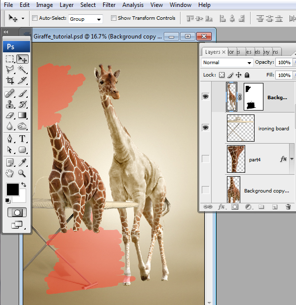 Undress a Giraffe in Photoshop