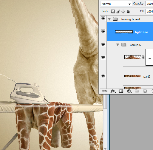 Undress a Giraffe in Photoshop