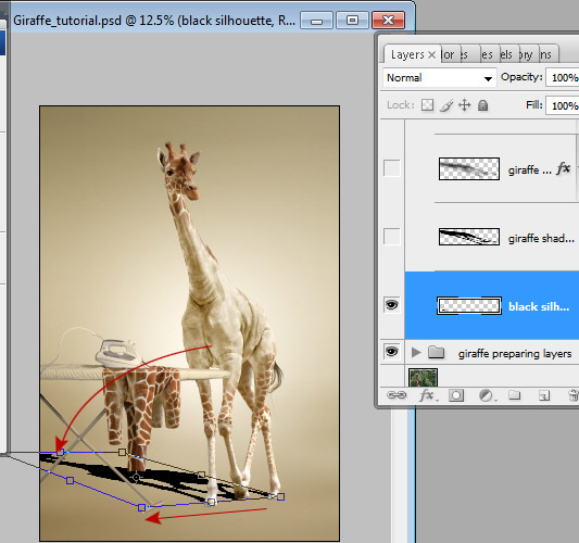 Undress a Giraffe in Photoshop