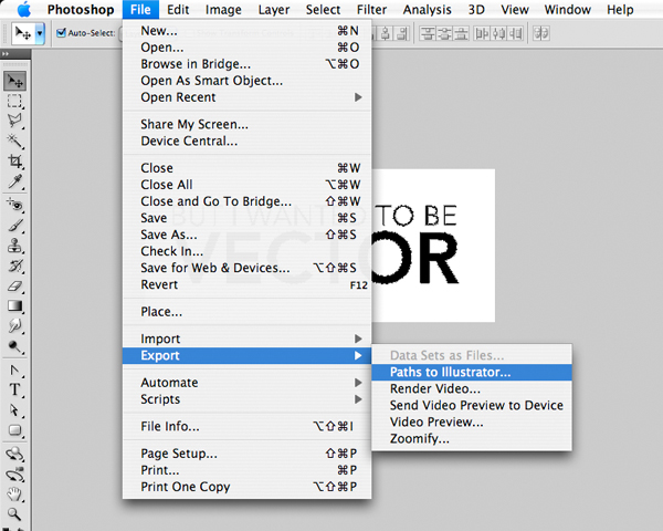 Converting Photoshop text to vector for use in Illustrator