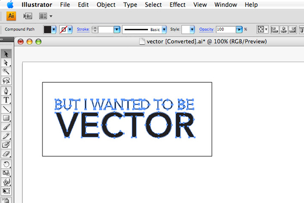 Converting Photoshop text to vector for use in Illustrator
