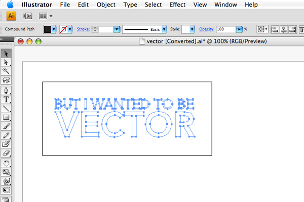 Converting Photoshop text to vector for use in Illustrator