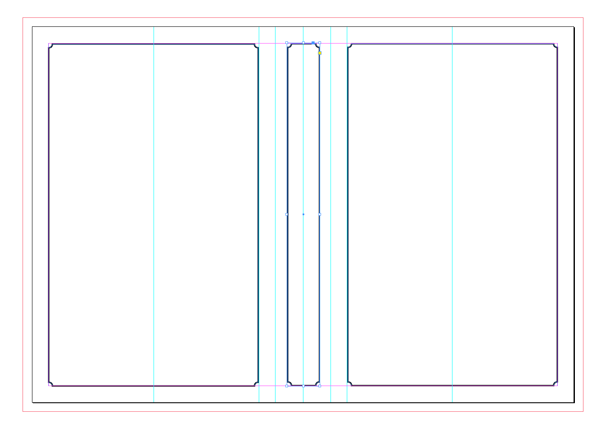 layout preview with spine border