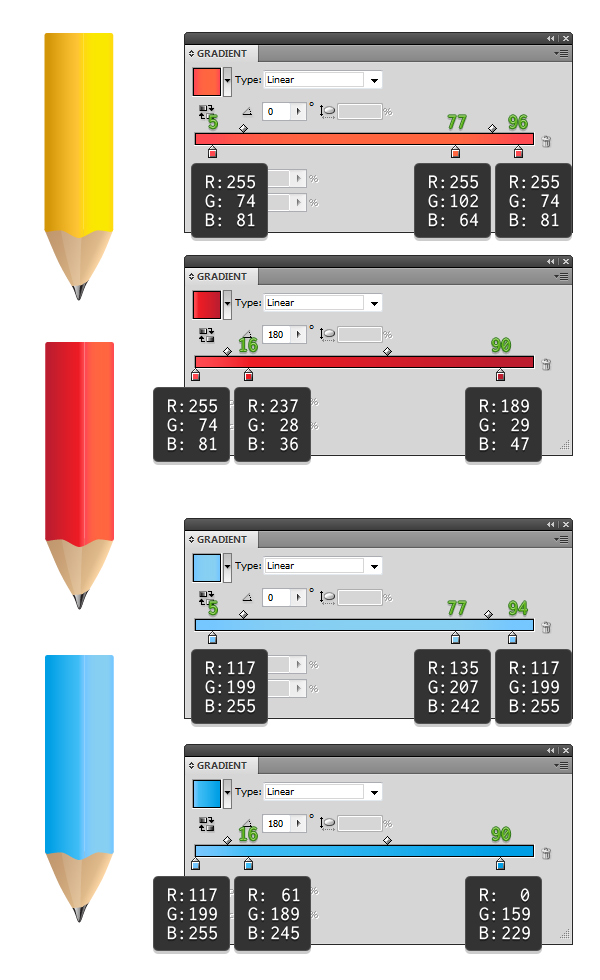 color the pencils