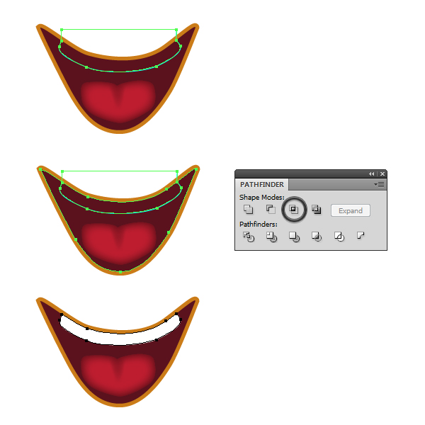 create the mouth 4