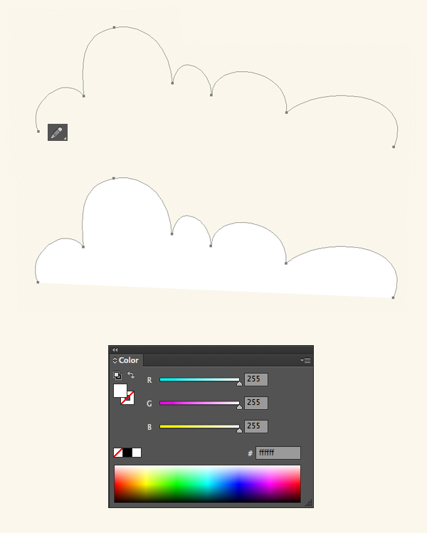 draw a cloud with the Pencil Tool