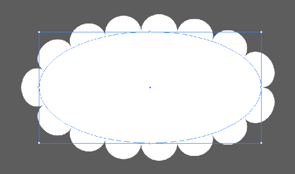 The new Pattern Brush applied to a oval shape