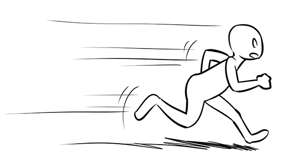 A character running