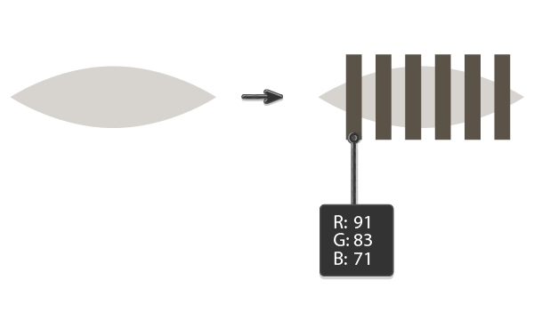 creating stripes for the tail