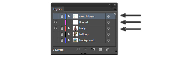 Layers panel layer order