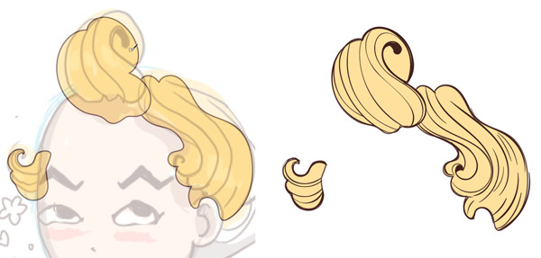 draw details of the hair