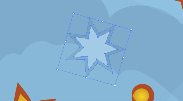 making of the additional background stars