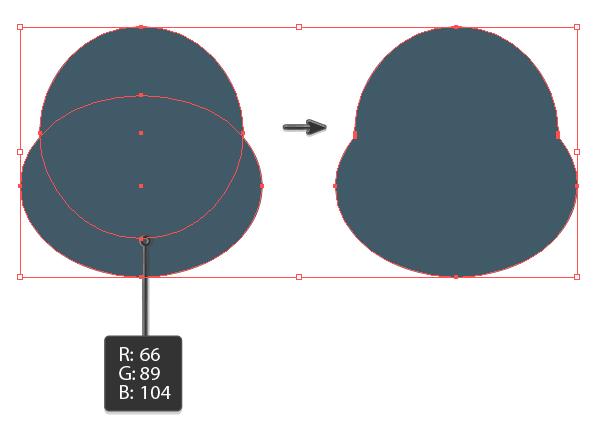 creating the shape of the head