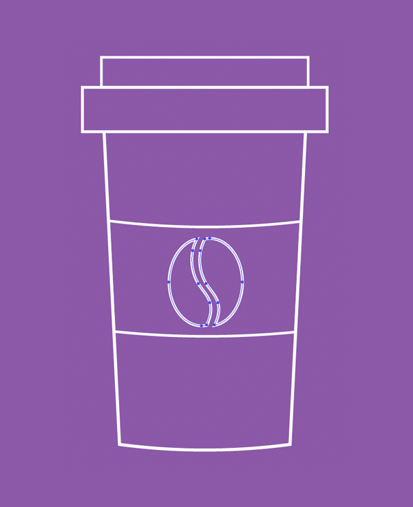 place the coffee label on the cup