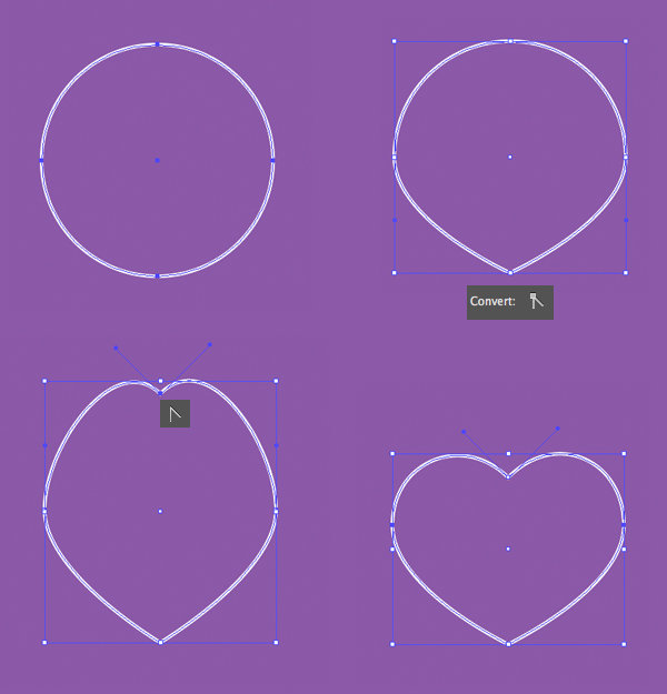 make a heart from a circle