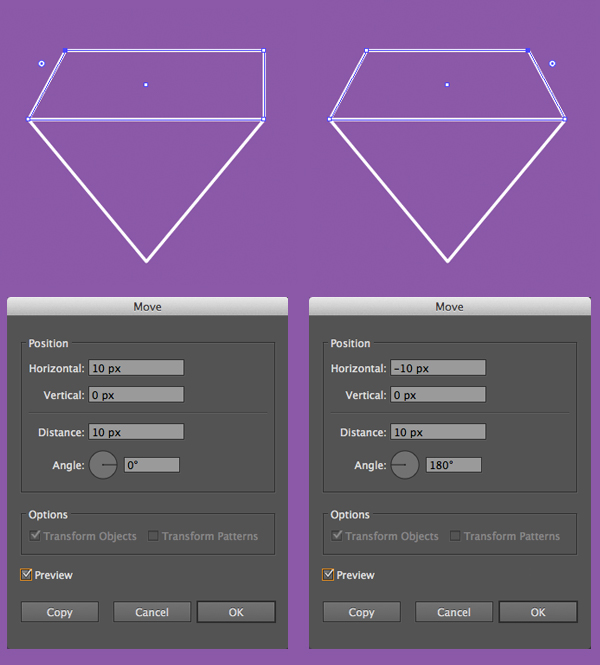 move the upper anchor points closer to each other